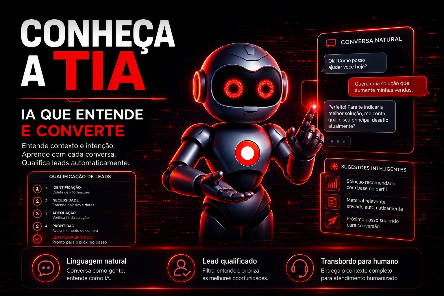 TIA — IA que entende contexto e converte leads